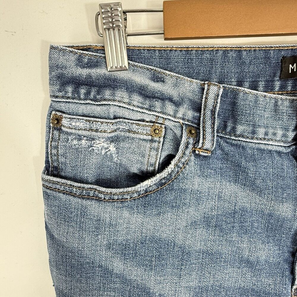 J Crew Jeans Mercantile Flex Slim 31 x 30 Distressed Straight Leg - Picture 8 of 16